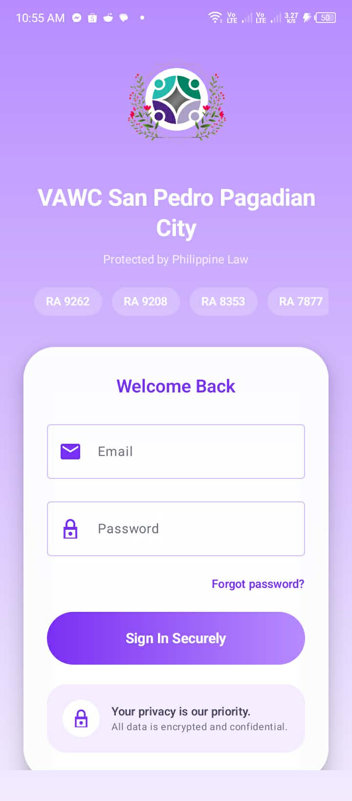 VAWC App project preview
